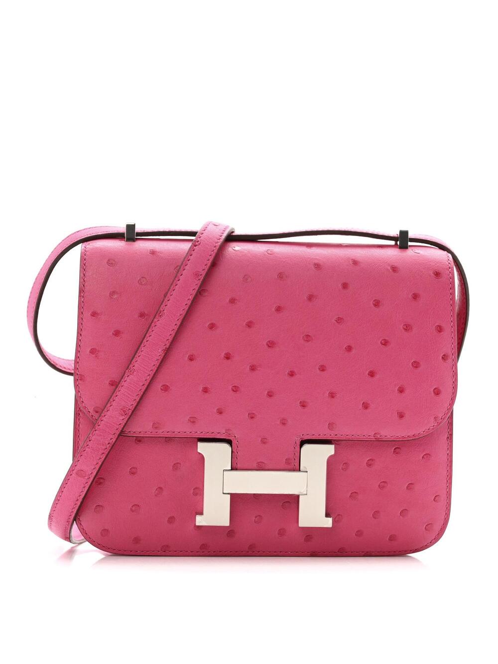 Hermes Ostrich Constance 18 Rose Tyrien #262758H15B